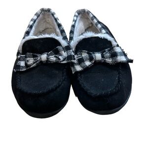 Women's Sonoma Goods For Life Faux Suede Moccasin Slippers with Buffalo check